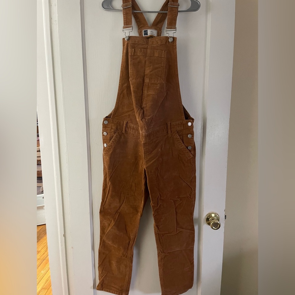 GAP Maternity Brown Corduroy Overalls